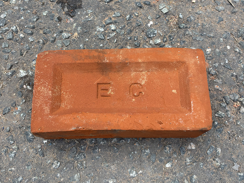 Reclaimed soft red rubber bricks with vibrant colour and soft texture